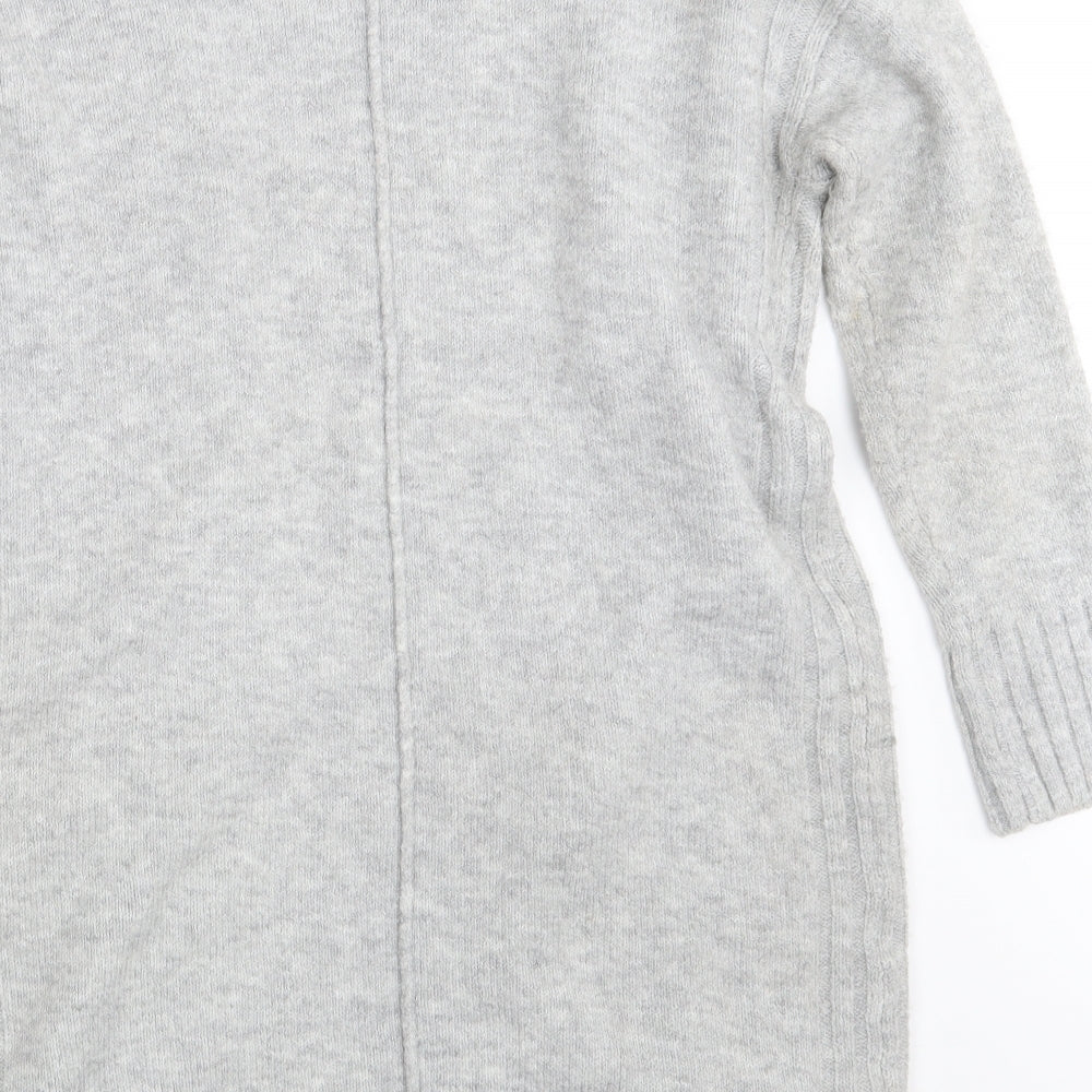 M&S Womens Grey   Wrap Jumper Size S