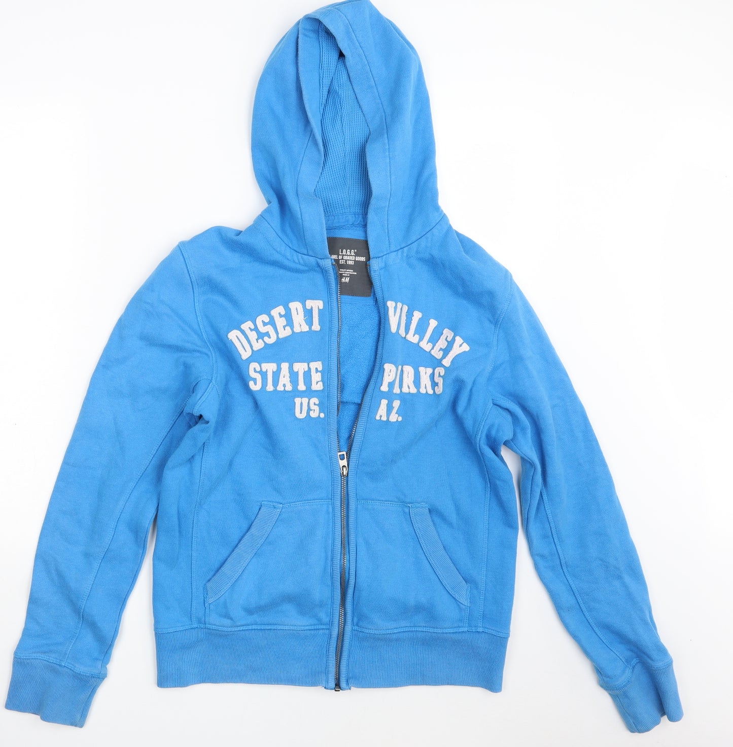 H&M Mens Blue   Full Zip Hoodie Size S