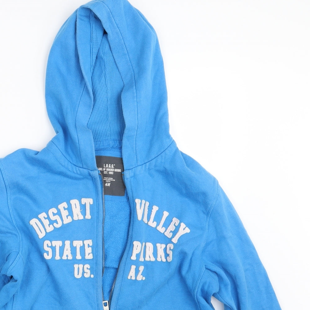 H&M Mens Blue   Full Zip Hoodie Size S