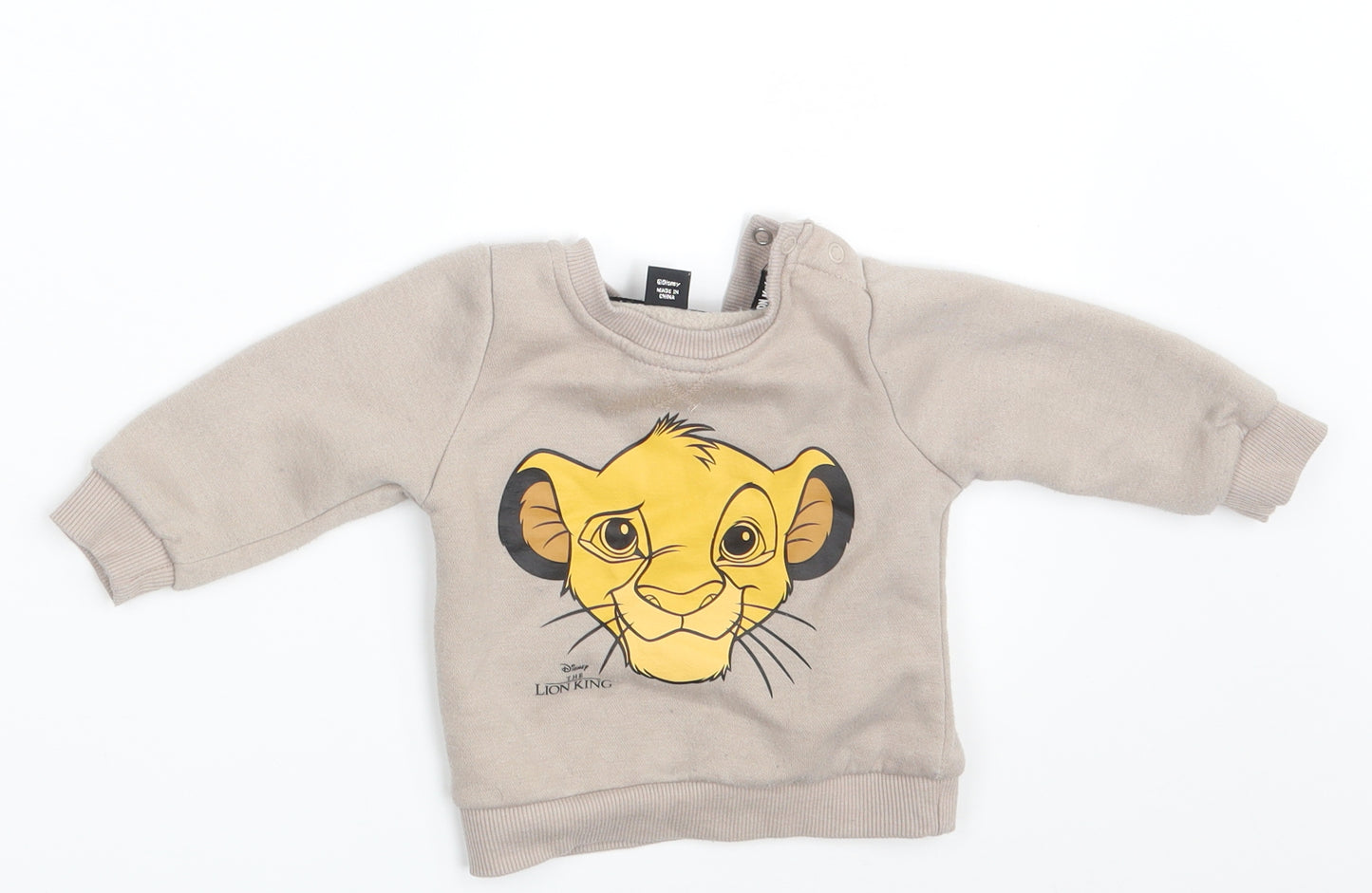 Primark Boys Beige   Pullover Jumper Size 6-9 Months  - The Lion King