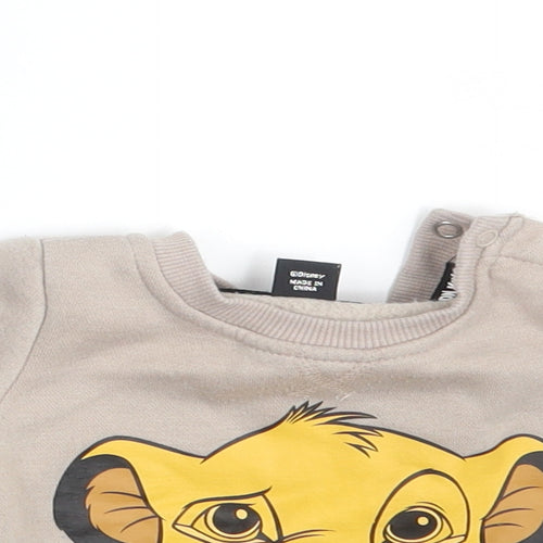 Primark Boys Beige   Pullover Jumper Size 6-9 Months  - The Lion King