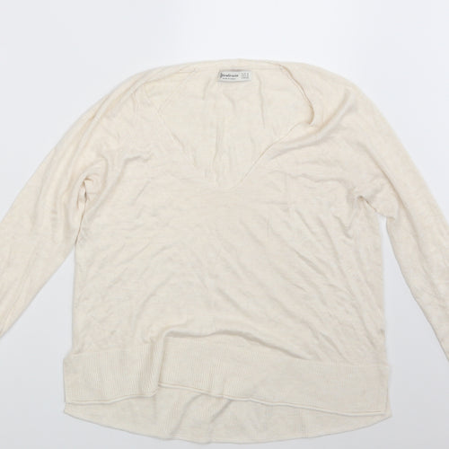 Stradivarius  Womens Beige   Pullover Sweatshirt Size S