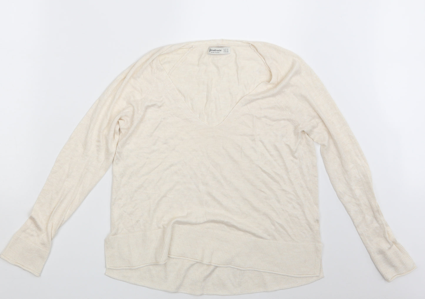 Stradivarius  Womens Beige   Pullover Sweatshirt Size S