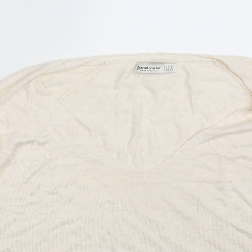 Stradivarius  Womens Beige   Pullover Sweatshirt Size S