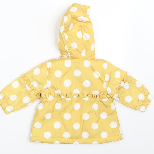 Nutmeg Girls Yellow Polka Dot  Jacket Coat Size 0-3 Months