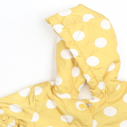 Nutmeg Girls Yellow Polka Dot  Jacket Coat Size 0-3 Months