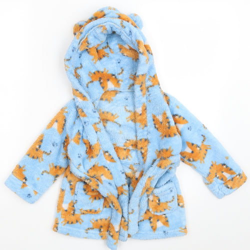 Studio Baby Blue Animal Print  Babydoll Robe Size 12-18 Months