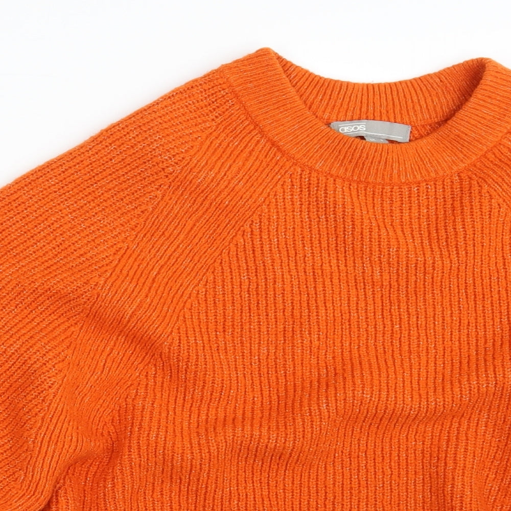 ASOS Womens Orange  Knit Pullover Jumper Size 8