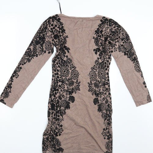 Apricot Womens Purple Floral  Fit & Flare  Size 12