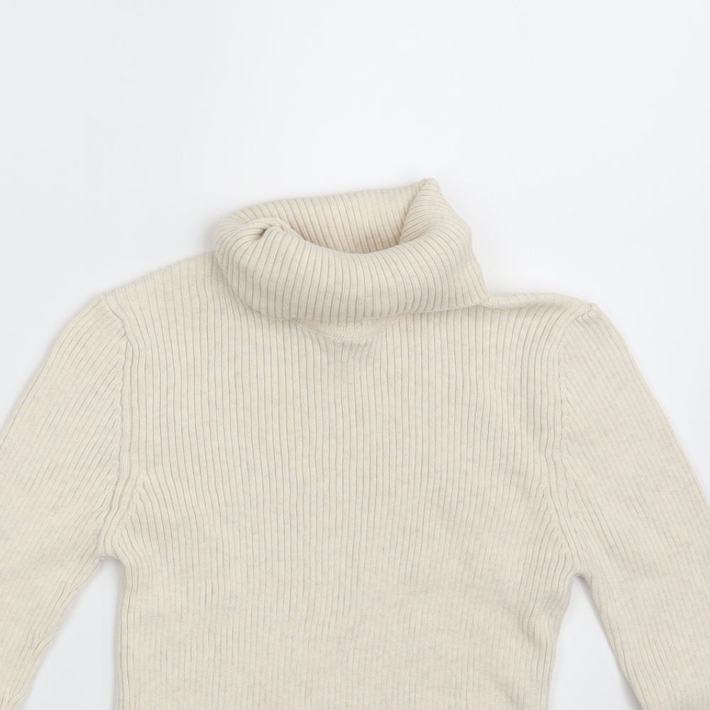 M&S Girls Beige   Pullover Jumper Size 7-8 Years