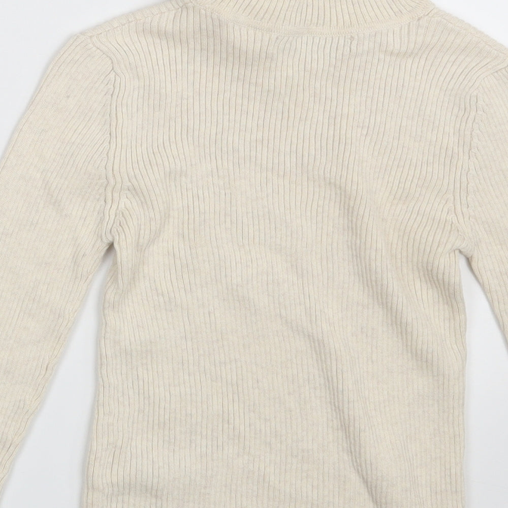 M&S Girls Beige   Pullover Jumper Size 7-8 Years