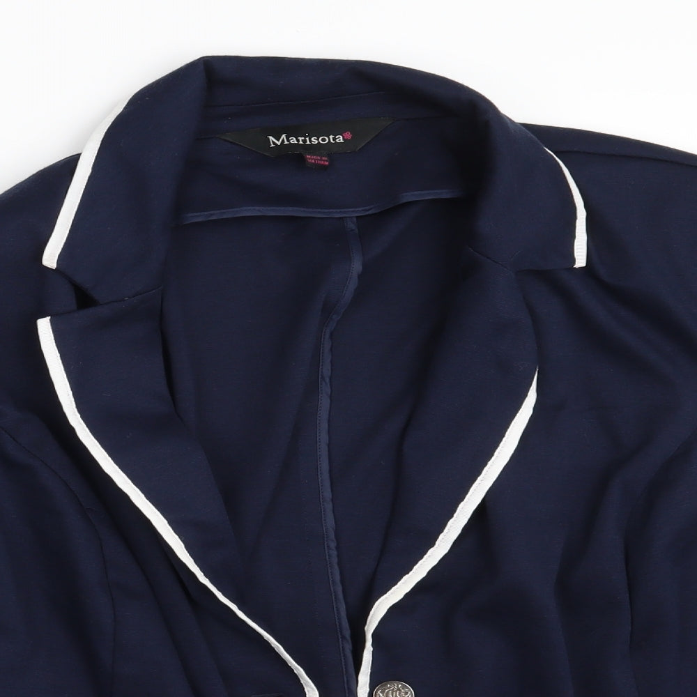 Marisota Womens Blue   Jacket Blazer Size 26