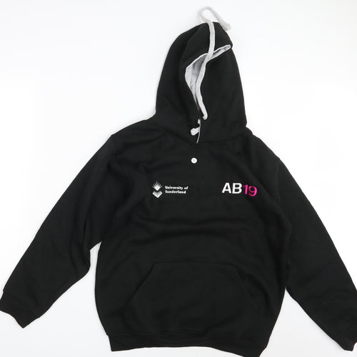 Uneek Womens Black   Pullover Hoodie Size S  - University of Sunderland