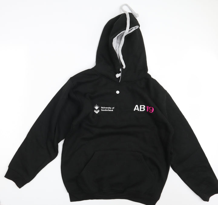 Uneek Womens Black Pullover Hoodie Size S - University of Sunderland