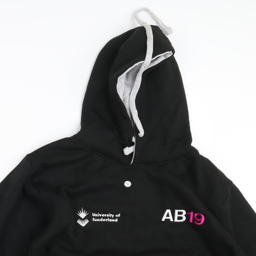 Uneek Womens Black   Pullover Hoodie Size S  - University of Sunderland
