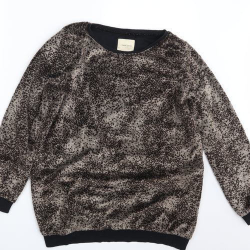 NEXT Womens Brown Animal Print  Pullover Jumper Size 14