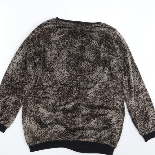NEXT Womens Brown Animal Print  Pullover Jumper Size 14