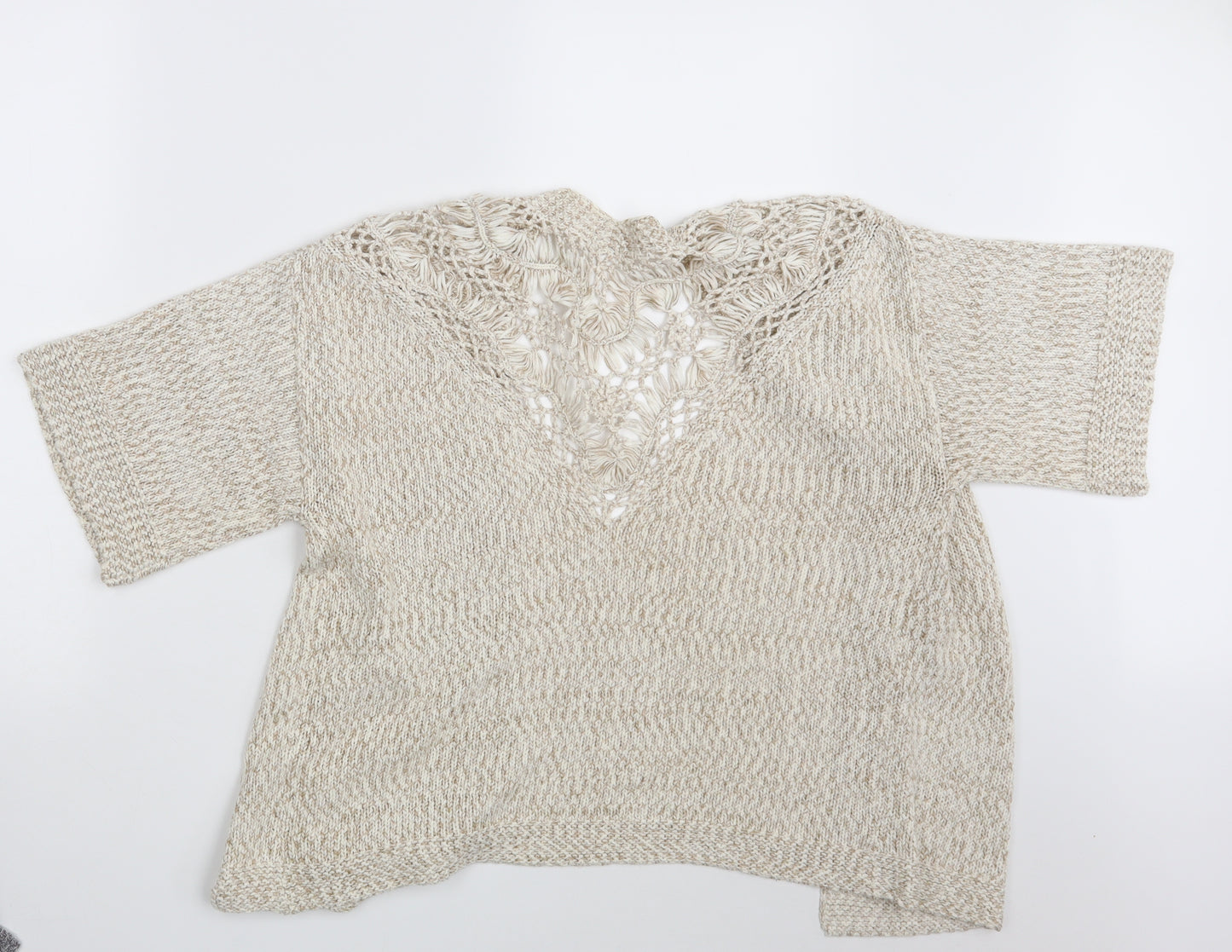 Indigo Womens Beige   Wrap Jumper Size S