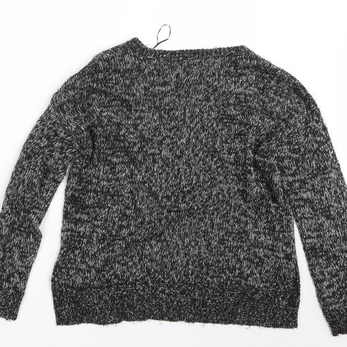 New Look Womens Black  Knit Pullover Jumper Size M