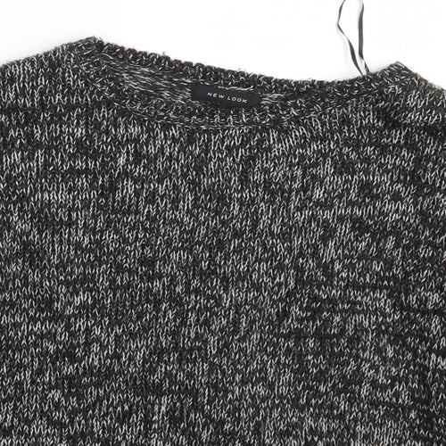 New Look Womens Black  Knit Pullover Jumper Size M