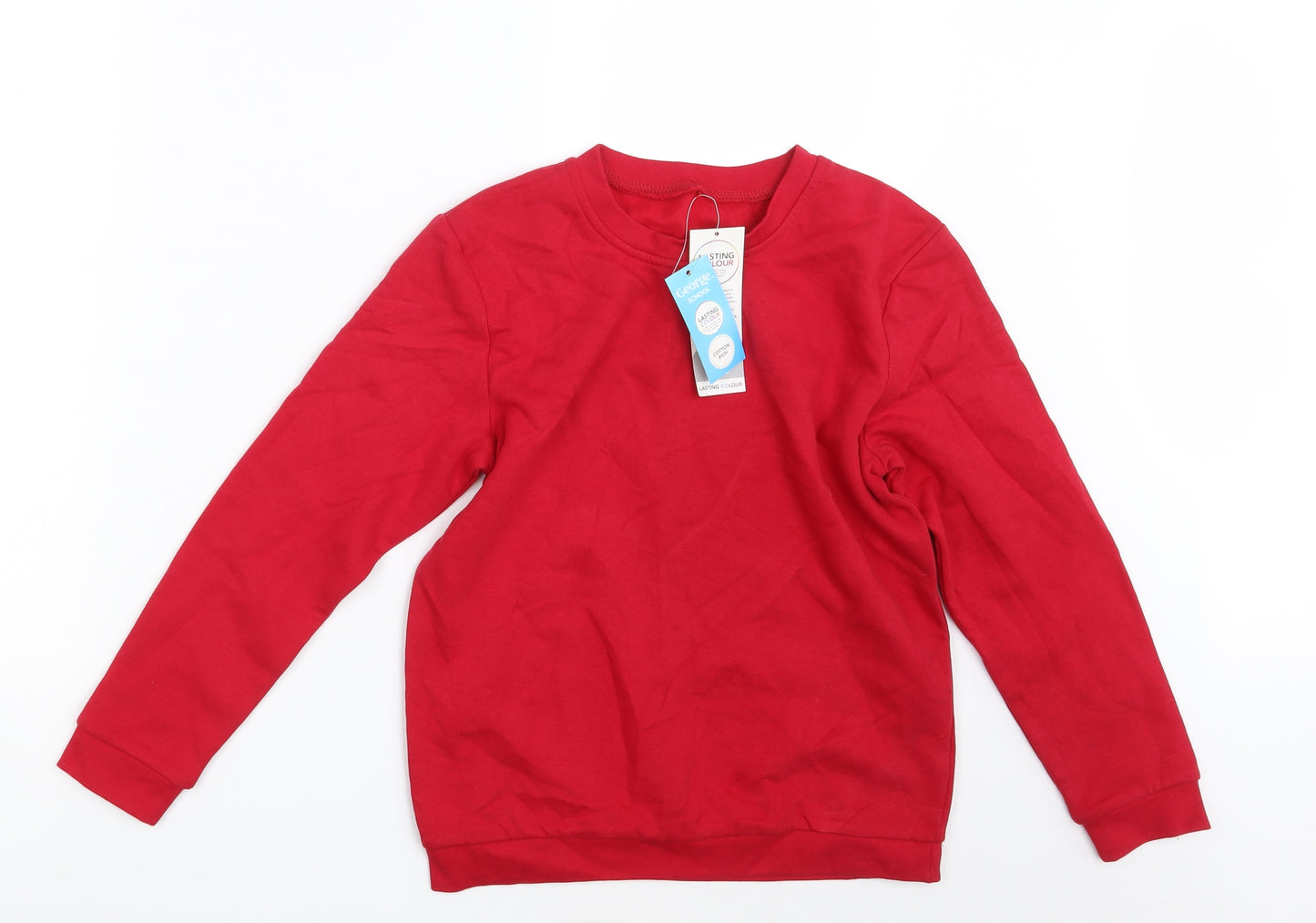 George Boys Red  Knit Pullover Jumper Size 10-11 Years