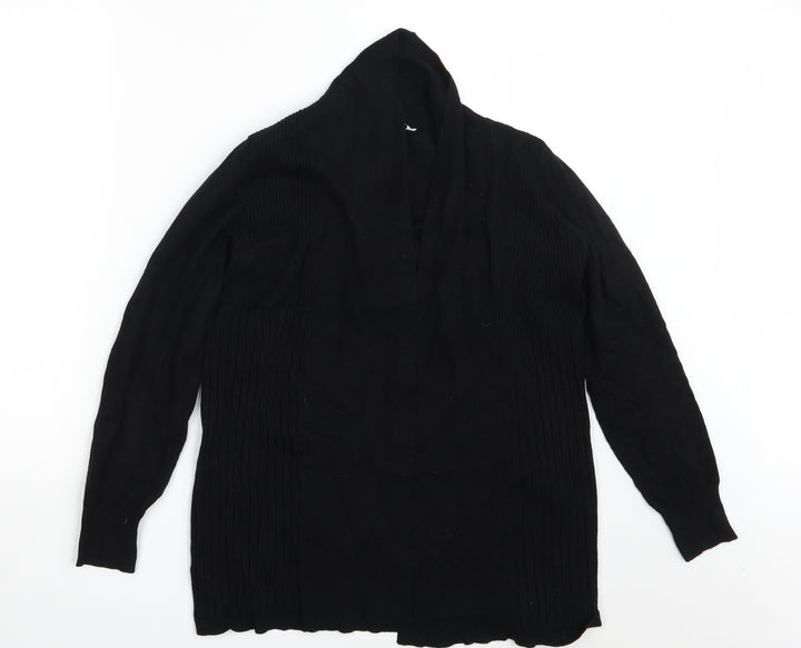 BHS Womens Black Knit Wrap Jumper Size 12