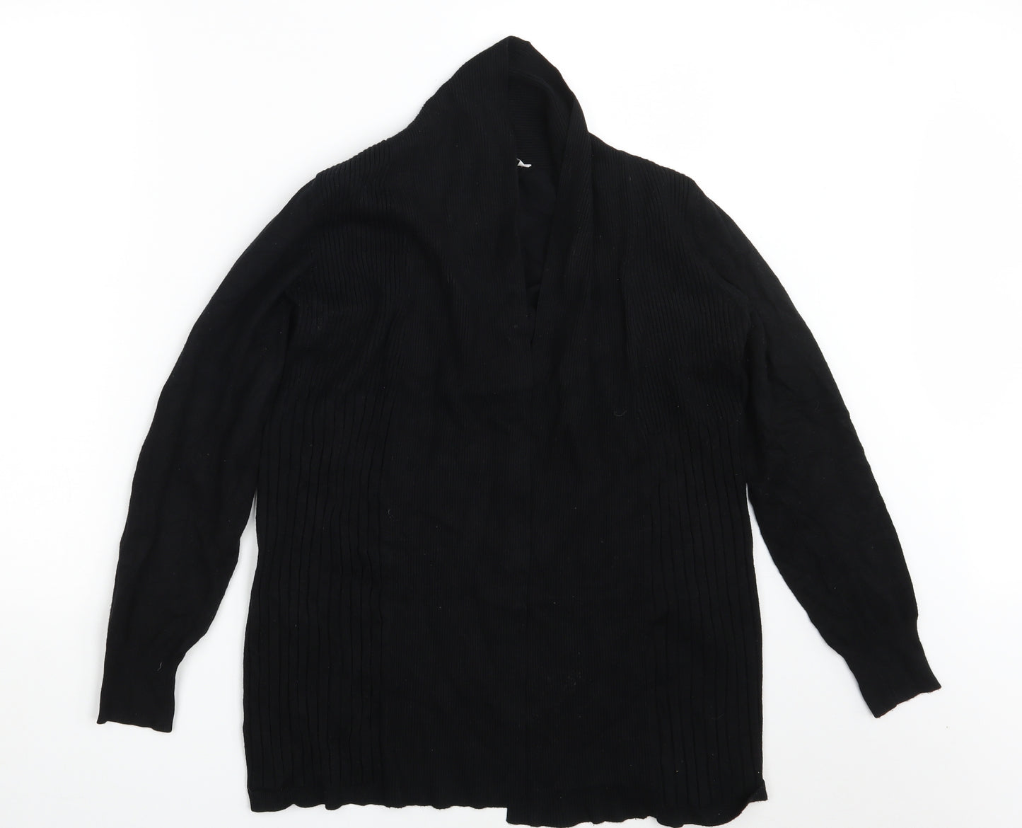 BHS Womens Black  Knit Wrap Jumper Size 12