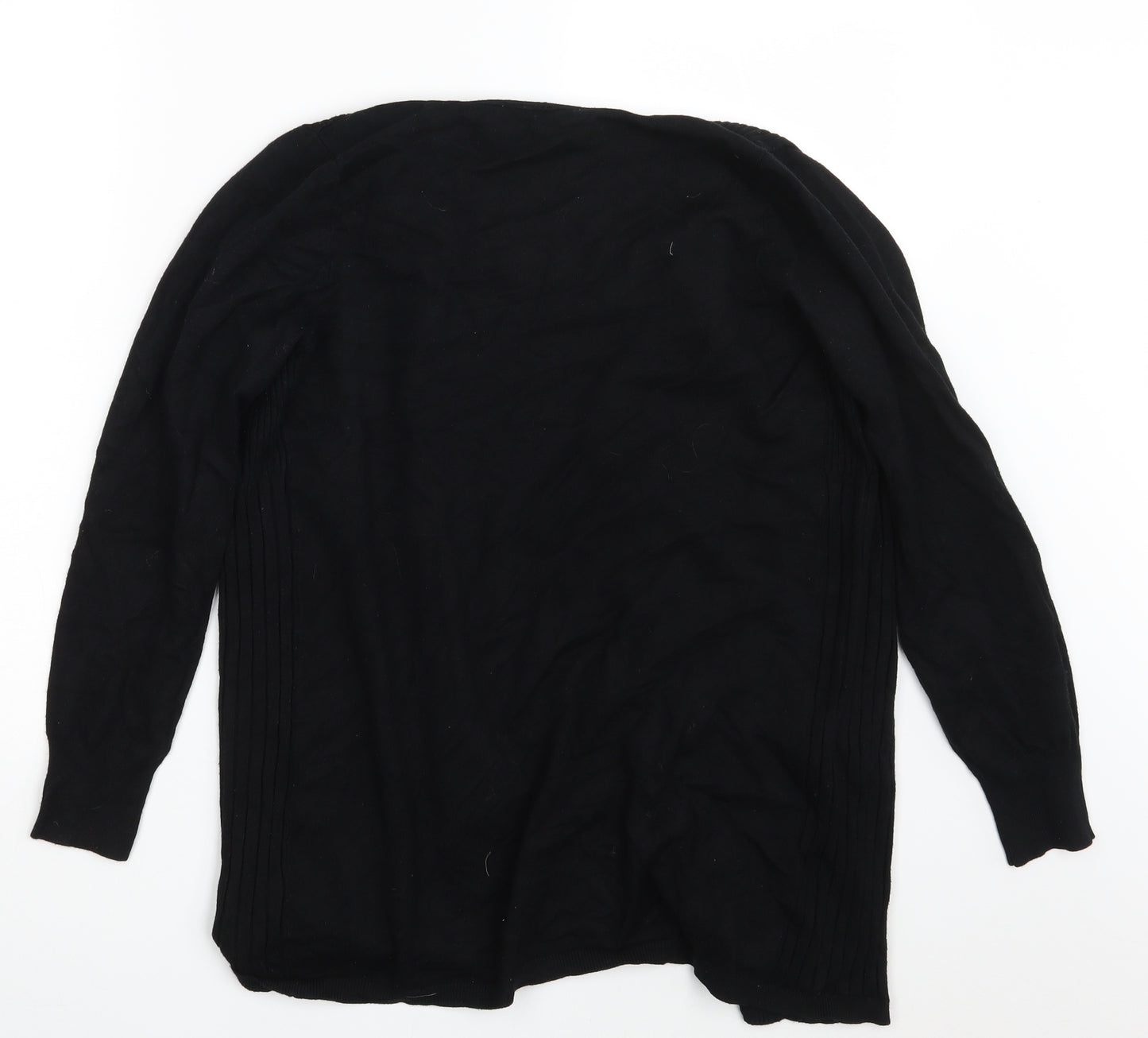 BHS Womens Black  Knit Wrap Jumper Size 12