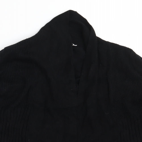 BHS Womens Black  Knit Wrap Jumper Size 12