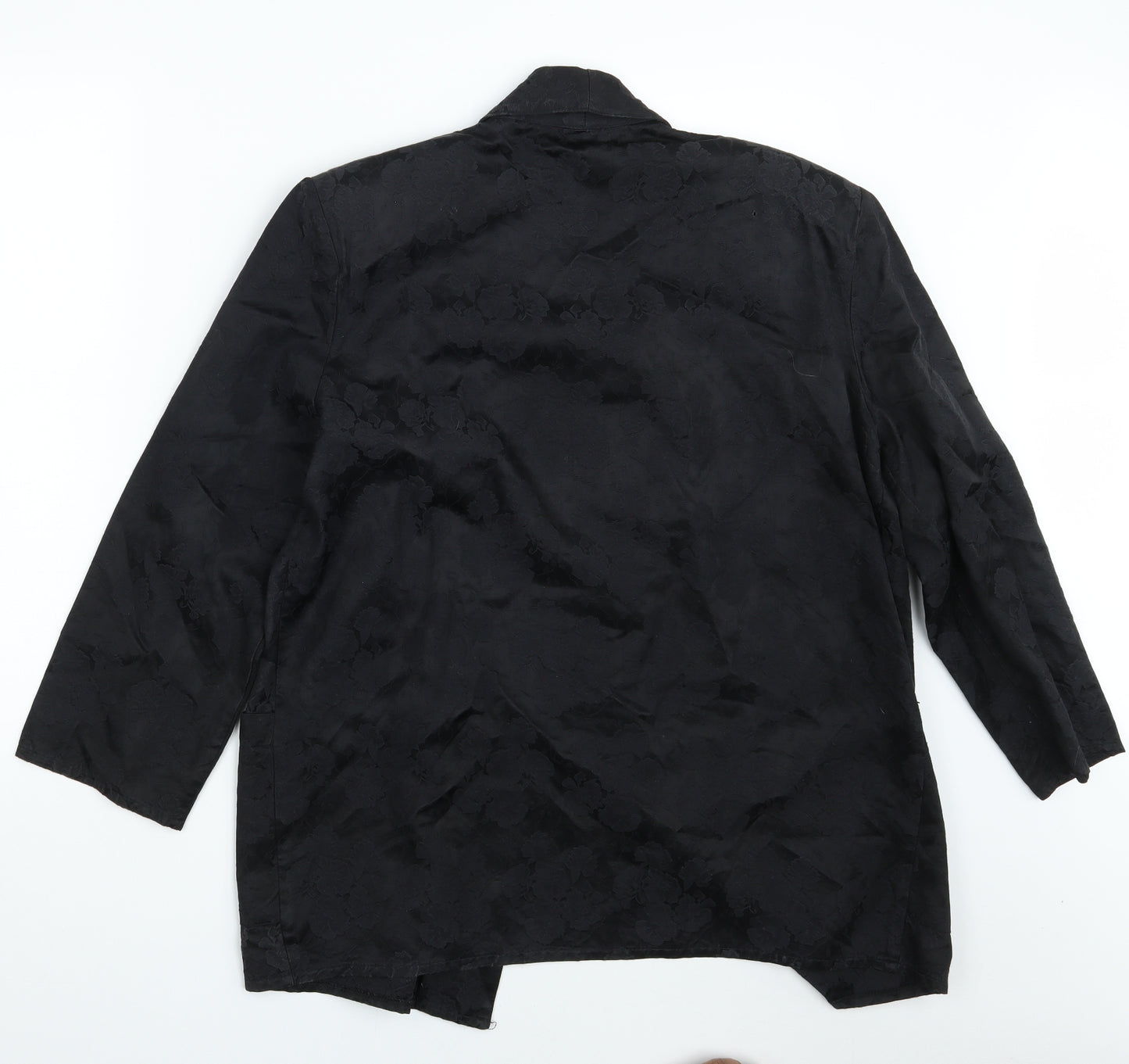 Etam Womens Black Floral  Jacket Blazer Size 14