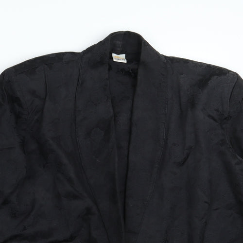 Etam Womens Black Floral  Jacket Blazer Size 14