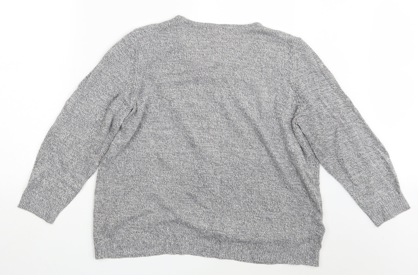 Preworn Womens Grey  Knit Cardigan Jumper Size 22