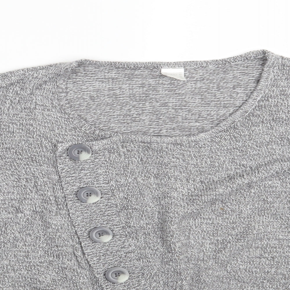 Preworn Womens Grey  Knit Cardigan Jumper Size 22