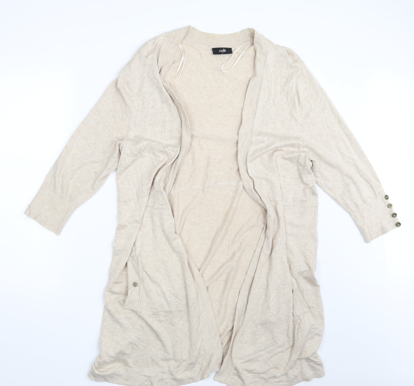Wallis Womens Beige   Wrap Jumper Size XL