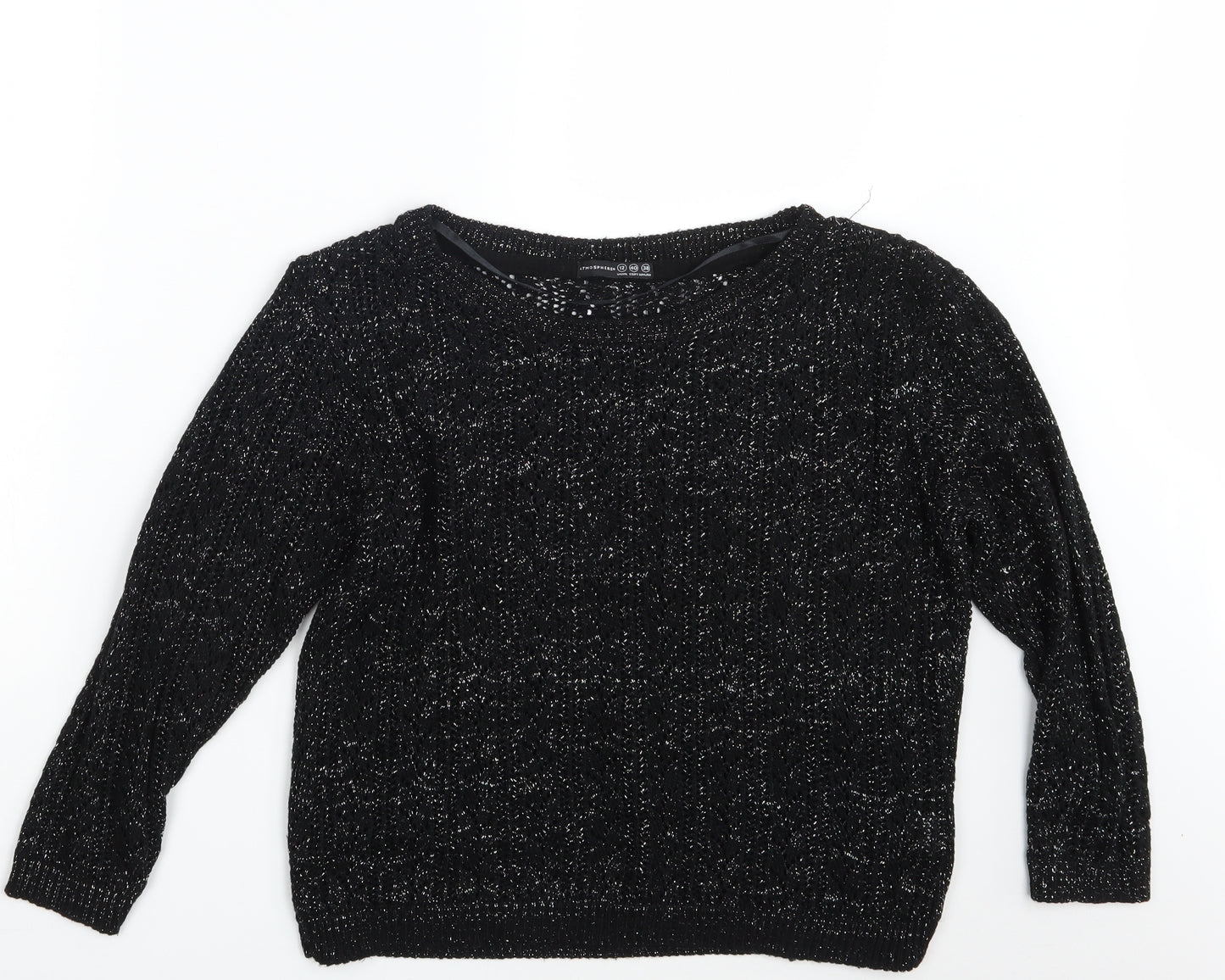 Atmosphere Womens Black  Knit Pullover Jumper Size 12