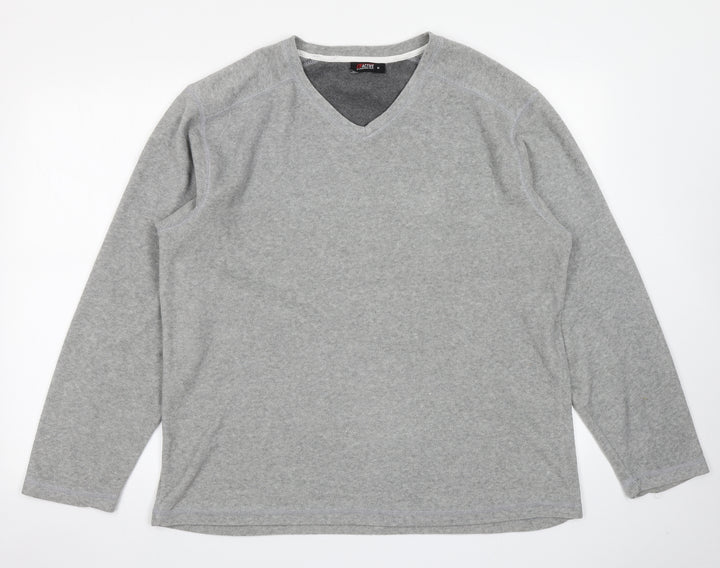 Cedar Wood State Mens Grey  Fleece Pullover Sweatshirt Size M