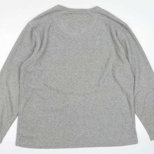 Cedar Wood State Mens Grey  Fleece Pullover Sweatshirt Size M