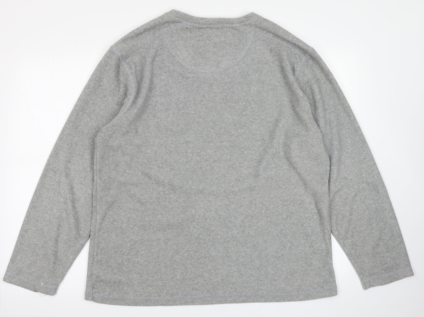Cedar Wood State Mens Grey  Fleece Pullover Sweatshirt Size M