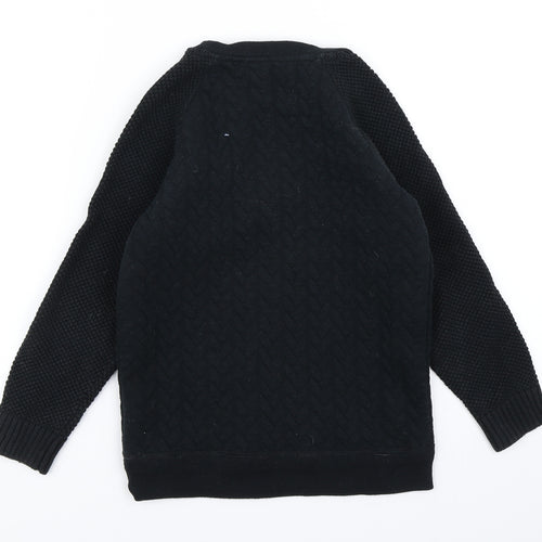 V by Very Boys Black   Pullover Sweatshirt Size 7-8 Years