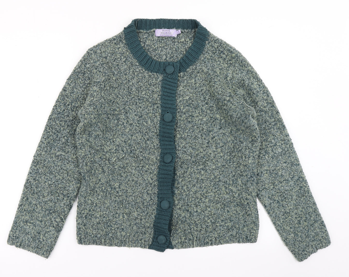 Honor Millburn Womens Green  Knit Cardigan Jumper Size M