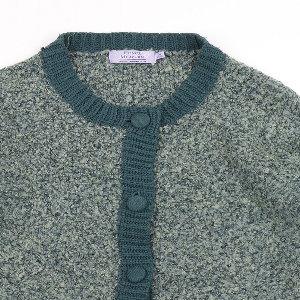 Honor Millburn Womens Green  Knit Cardigan Jumper Size M