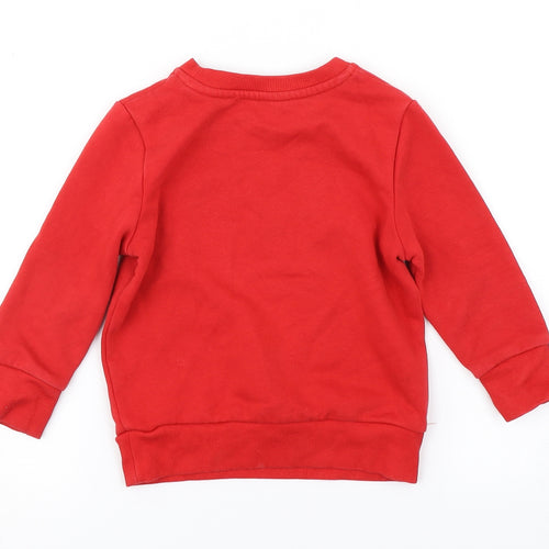 George Boys Red   Pullover T-Shirt Size 18-24 Months  - Police Car