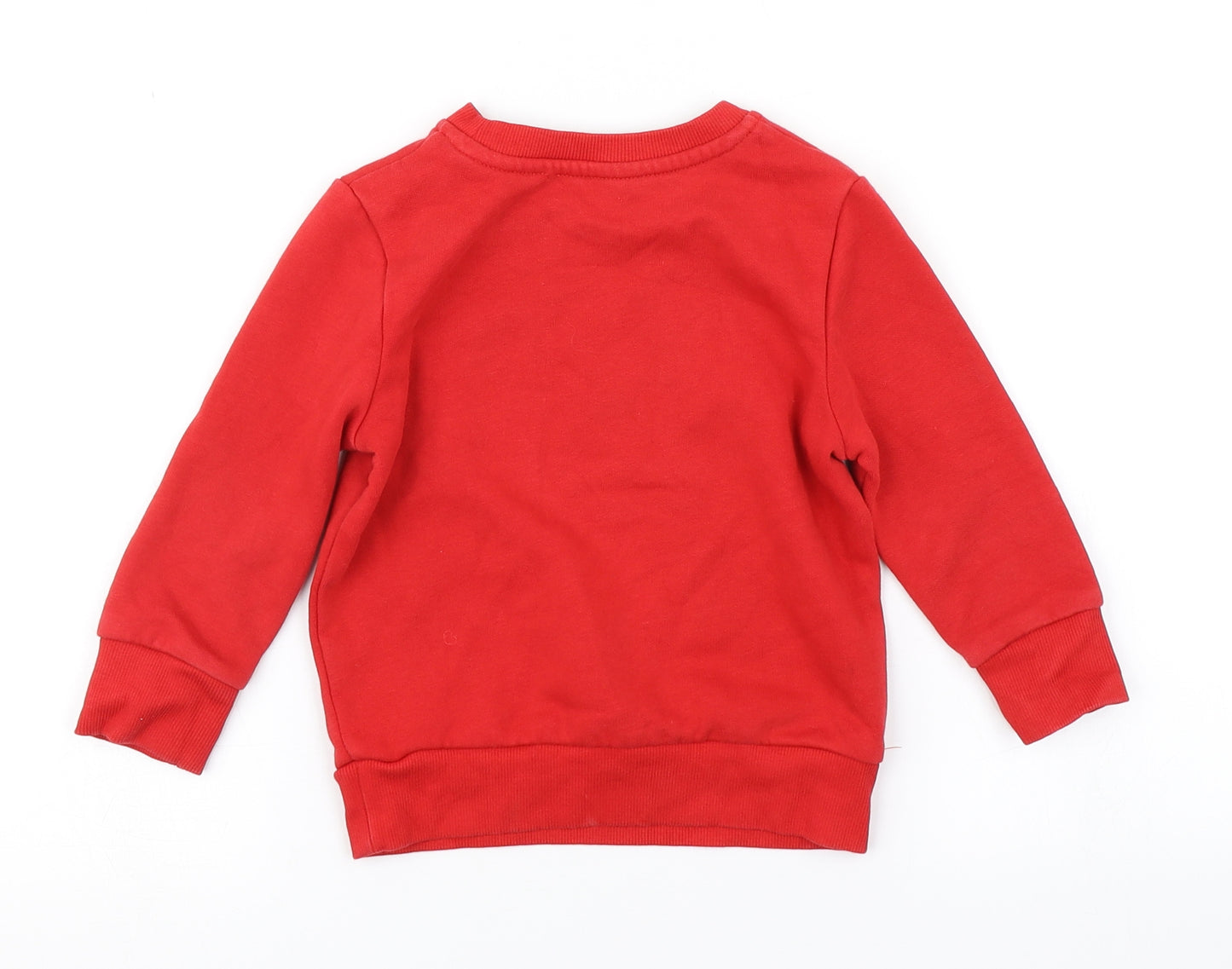 George Boys Red   Pullover T-Shirt Size 18-24 Months  - Police Car