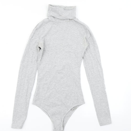 PRETTYLITTLETHING Womens Grey   Bodysuit One-Piece Size 6