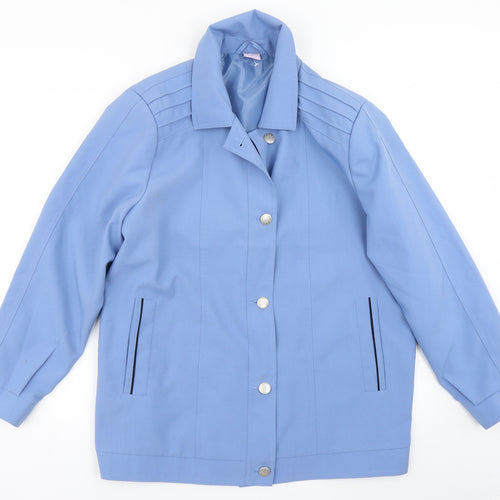 Amalina Womens Blue   Overcoat Coat Size 16