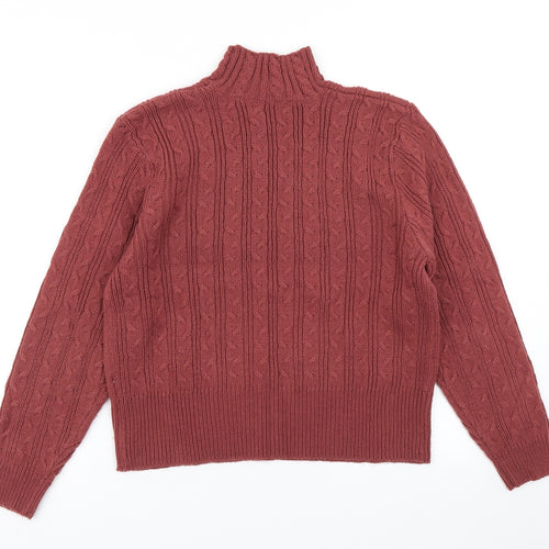 Joie de Vivre Womens Brown  Knit Pullover Jumper Size M