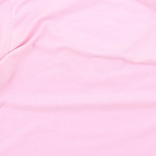 Secret Possesions Womens Pink Solid Fleece Top Pyjama Top Size M