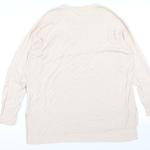 H&M Womens Beige  Knit Pullover Jumper Size L