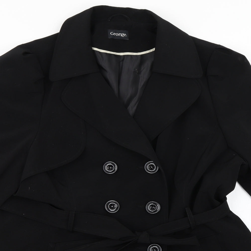 George Womens Black   Overcoat Coat Size 20
