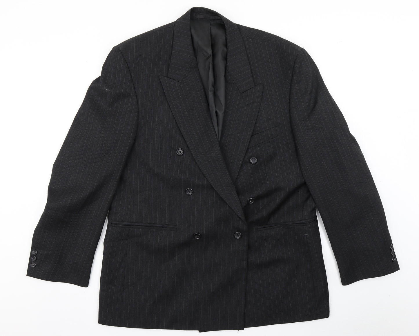Burton Mens Black Striped  Jacket Blazer Size 44